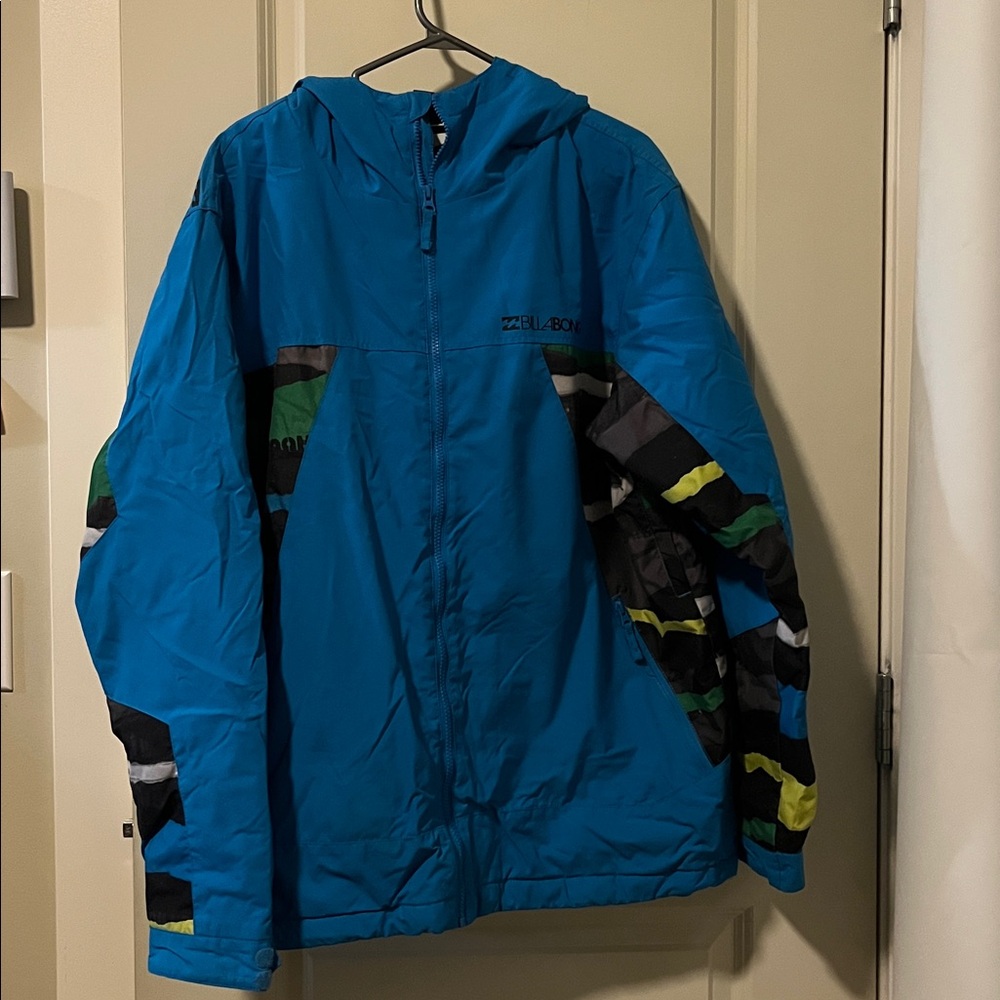 Billabong Blue Jacket with Multicolor Stripes